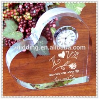 Wedding Favor Crystal Clocks With Personality Engraving