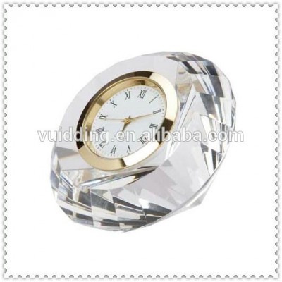 Cheap Clear Diamond Crystal Clocks For Wedding Small Gifts