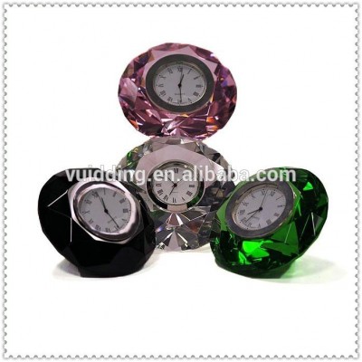 Diamond Shape Colorful Crystal Clocks For Party Supplies